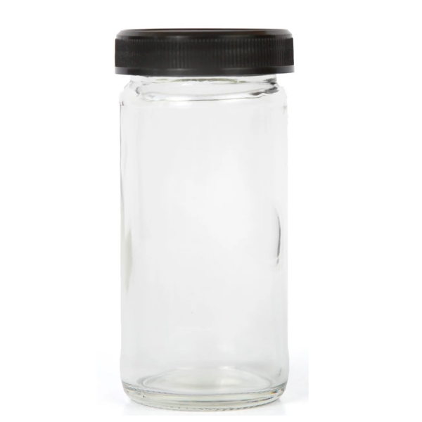 HOLDN' STORAGE Spice Bottles Empty Glass with Labels 4 oz - 36