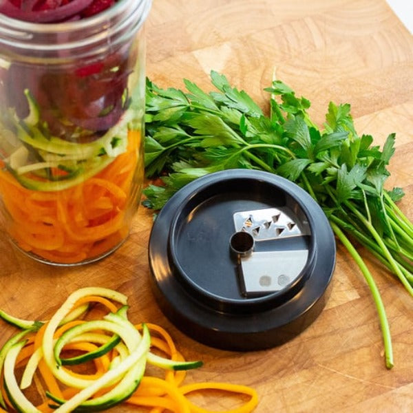 Microplane Jar Lid Spiralizer