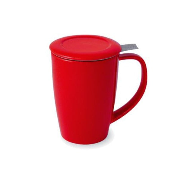Curve Tall Tea Mug with Infuser & Lid (various colors) - Indigo